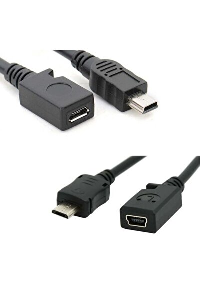 KEEPRO Mini Usb Erkek Mikro Usb B Dişi Veri Şarj Cihazı Kablo Adaptörü Dönüşt...