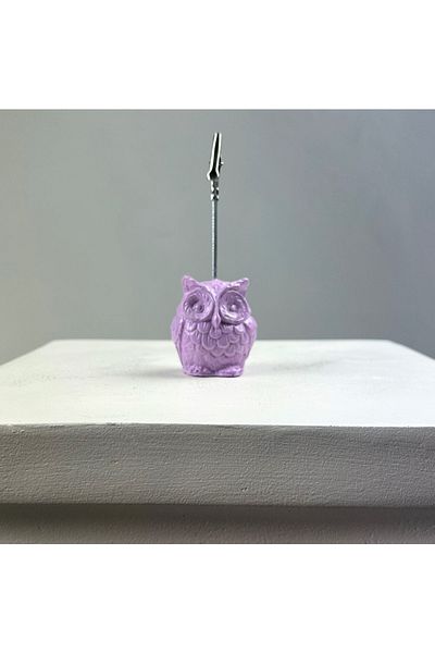 oasis decoration Lilac Owl Note Holder