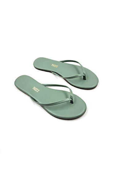 Tkees Κλασικές γυναικείες σαγιονάρες πράσινου χρώματος μέντας