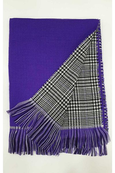 LadyColor Purple Double Sided Plaid Scarf Shawl - Shoulder Shawl