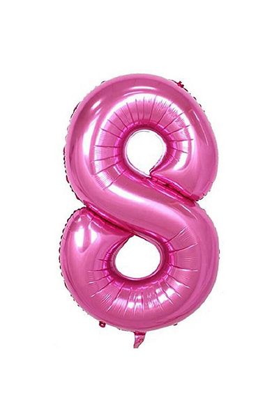 Big Party Foil Balloon 95 Cm Pink Number