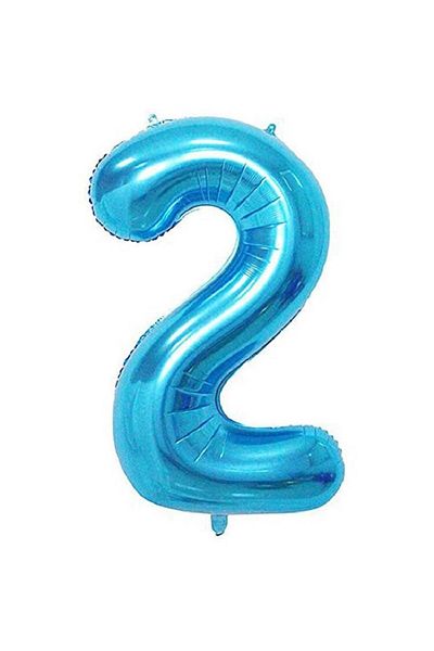 Big Party Foil Balloon 95 Cm Blue Number