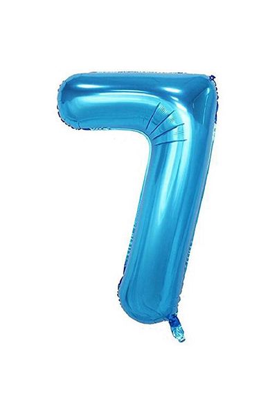 Big Party Foil Balloon 95 Cm Blue Number