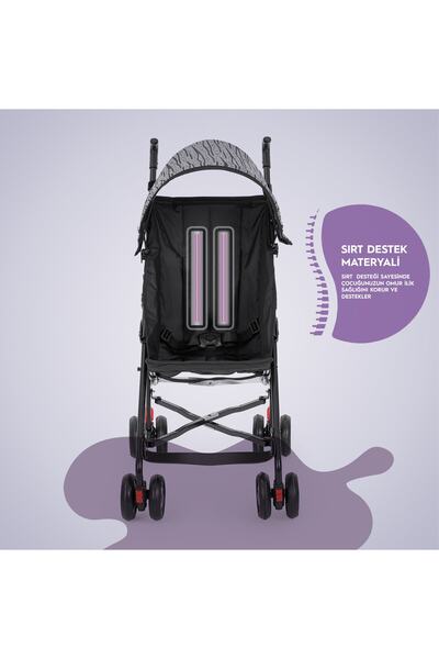 Moonybaby MB108 Stork DAMARLI BORDO Çocuk Baston Bebek Arabası