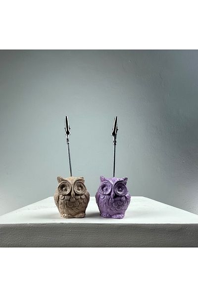 oasis decoration Owl Note Holder Set of 2 (Paper Pouch - Lilac)