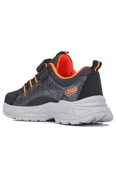 Nstil Casual Children's Unisex Smoked Orange Sneaker Breathable Velcro Rubber Laced Flexible Shoes 0013