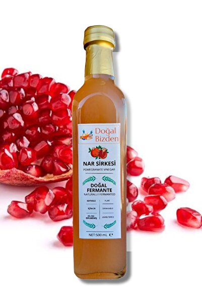 Doğal Fermante Nar Sirkesi Yumuşak Içim 500ml Cam