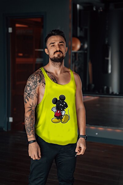 Freeyez Dark Mickey Mouse Gym Fitness Tank Top Athlete