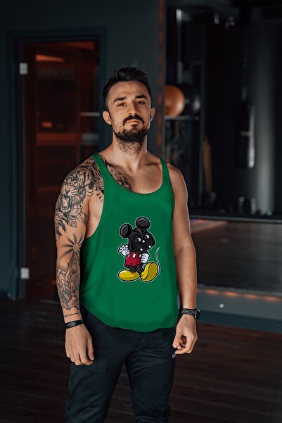 Freeyez Dark Mickey Mouse Gym Fitness Tank Top Athlete