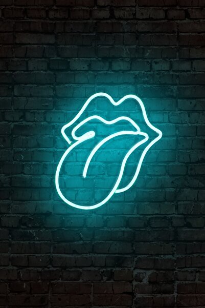 cnckoleksiyon The Rolling Stones - Led Dekoratif Duvar Aydınlatması Neon Duva...