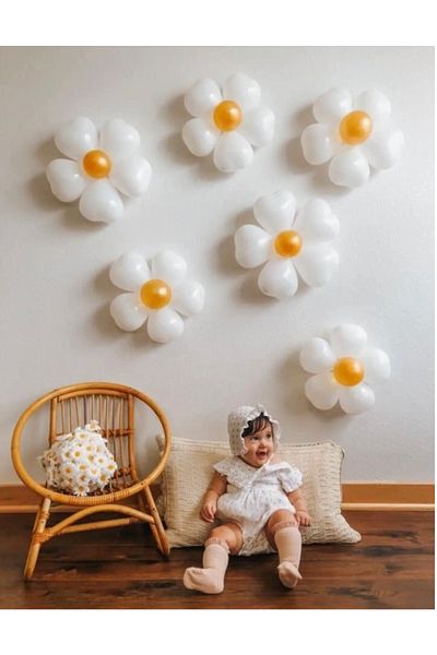 Partifabrik 36 Balloon Daisy Making Set