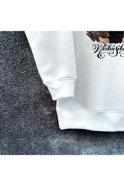 Wolters Outdoors Παιδικό μπλουζάκι με μακρυμάνικο λαιμόκοψη από βαμβάκι Wednesday2 oversized με τύπωμα