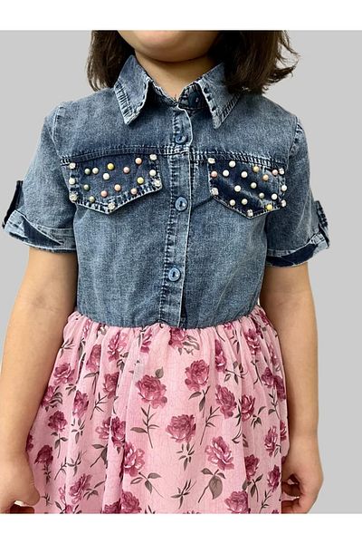 Esterella Girls' Belted Polka Dot Dress/Long Sleeve Girls Dress
