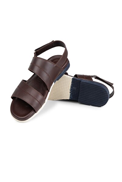 Ducavelli Мъжки чехли от естествена кожа Viasna, чехли от естествена кожа, чехли с ортопедична подметка, гумена подметка