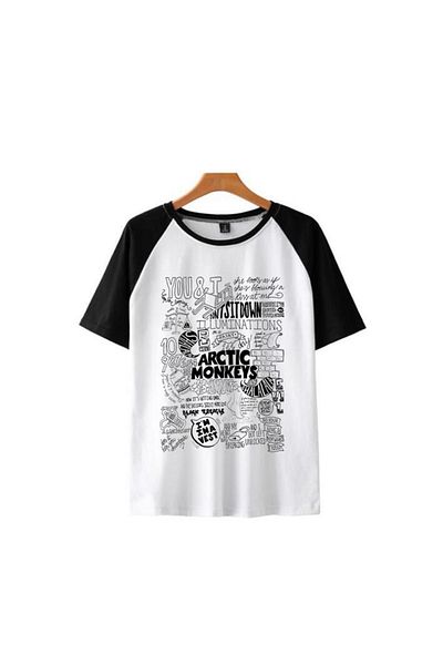 Touz Poster Eysa Arctic Monkeys cu model - Tricou oversize alb unisex