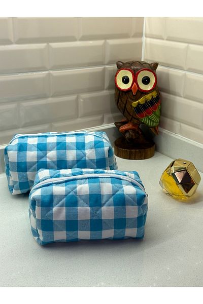 Hedwig Design Geantă de machiaj cu flori colorate-violet / Organizator / Geantă de mână (dimensiune mică)