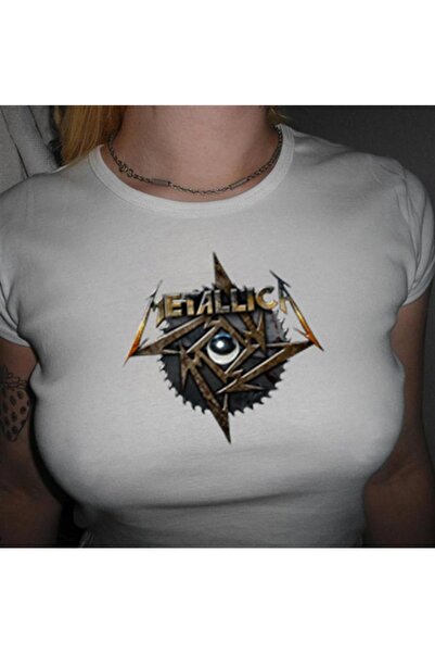 Touz Σύμβολο Küt Küt Metallica με τύπωμα Λευκό Crop