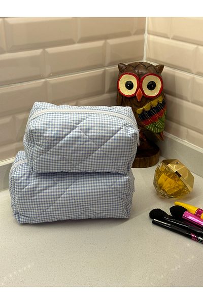 Hedwig Design Geantă de machiaj colorată cu flori-violet