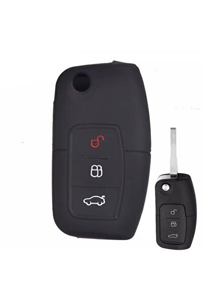 ŞENYILDIZ AKSESUAR Fiesta Focus B-max Kuga Silicone Key Protection Case Black...