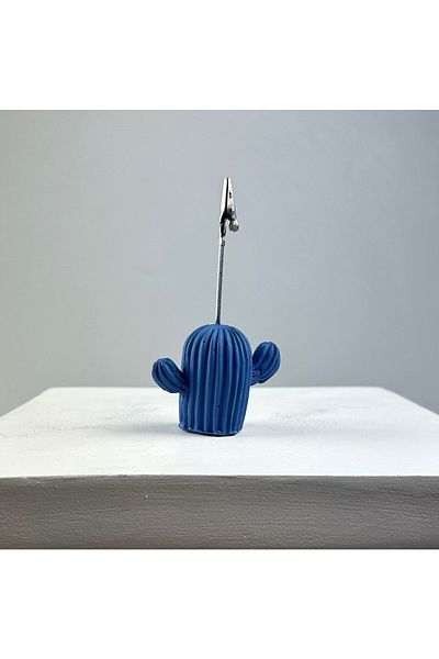 oasis decoration Gray Blue Cactus Note Holder