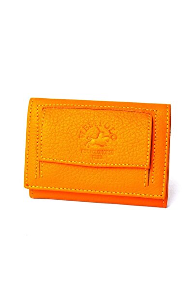 WEST POLO CÜZDAN Sarı Hakiki Deri Mini Unisex Cüzdan Kartlık Mds2732