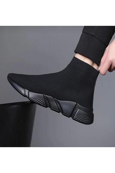 VFR Unisex Black Knitwear Stretch Sneaker