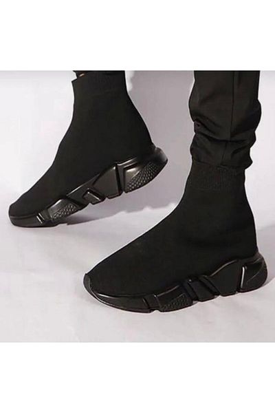 VFR Unisex Black Knitwear Stretch Sneaker