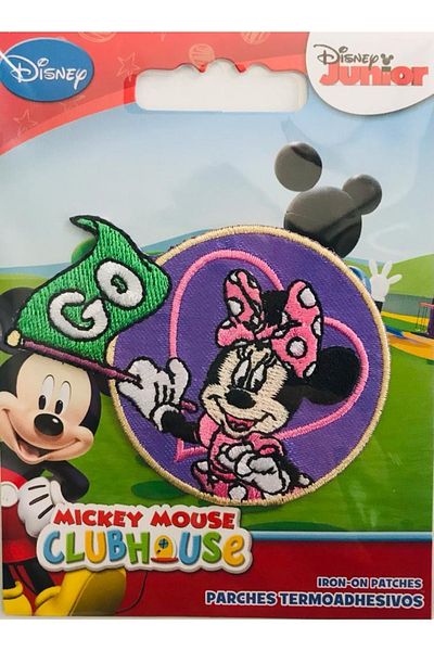 Disney Mickey Mouse حواف منسوجة قابلة للالتصاق بالكي - رقعة - رقعة ميني ماوس 7 (المنتج الأصلي المرخص)