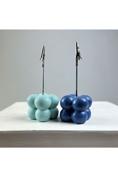 oasis decoration Bubble Note Holder Set of 2 ( Mint - Gray Blue )