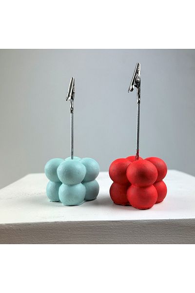 oasis decoration Bubble Note Holder Set of 2 ( Mint - Red )