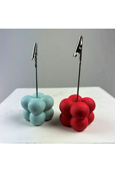 oasis decoration Bubble Note Holder Set of 2 ( Mint - Red )