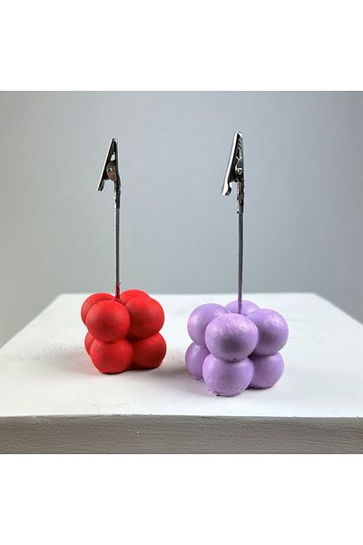 oasis decoration Bubble Note Holder Set of 2 ( Red - Lilac )