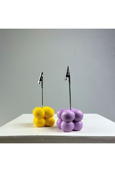 oasis decoration Bubble Note Holder Set of 2 ( Yellow - Lilac )