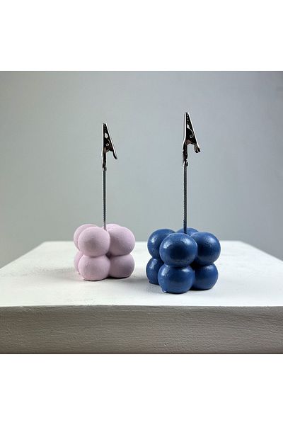 oasis decoration Bubble Note Holder Set of 2 (Pink-grey Blue)