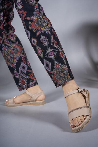 Riccon Dámské sandály s kamínky0012056 Nude Skin