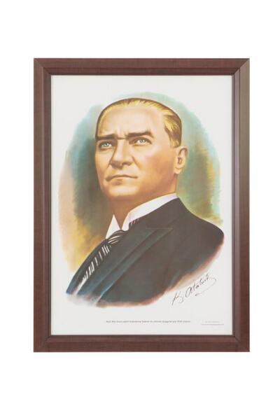 Noki Lamine Çerçeveli Tablo 35x50 Lamine Çerçeveli Atatürk Portresi