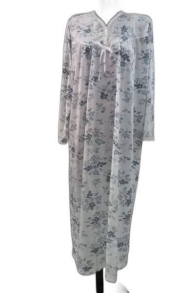 ATINÇ Plus Size Long Sleeve Robe Cotton Nightgown