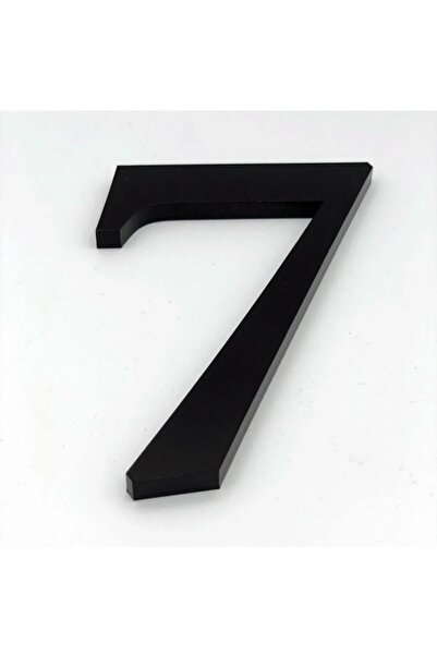 Door Number 20 Cm No 7 Roma, Black Plexiglass Self Adhesive