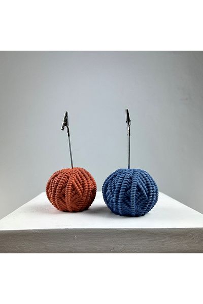 oasis decoration Yumak Note Holder Set of 2 ( Terracota - Gray Blue )