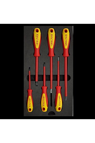 İzeltaş 1000 V Izoleli Elektrikçi Tornavida Seti 6 Parça 4140009106