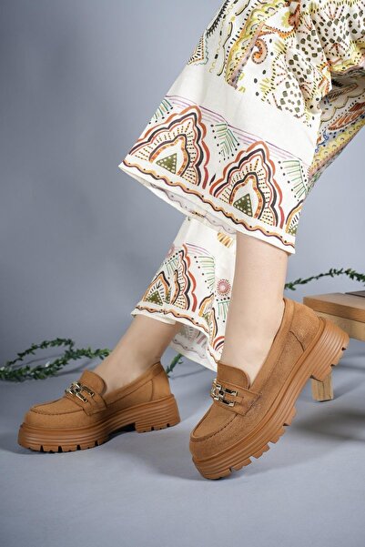 Riccon Women's Daily Loafer Shoes 0012970 Brown Suede