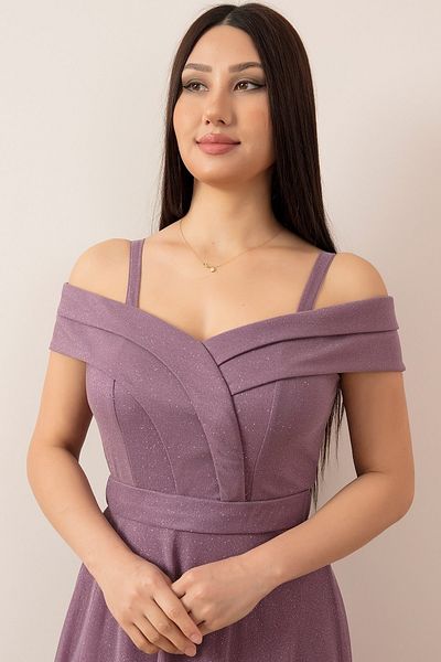 PULLIMM Glitter Madonna Collar Dress 13406