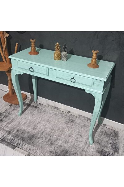 ROYS AHŞAP 100 Cm Çekmeceli Mint Yeşili Eskitme Dresuar