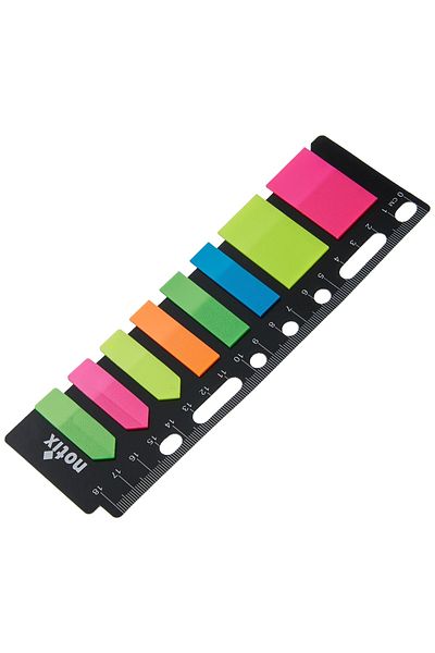 SEYFİKİRTASİYE Notex Index Part 8 Colors X 20yp Ruler Plastic Post-it