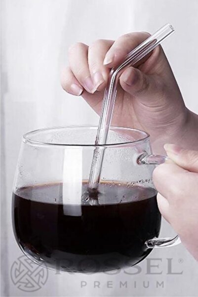 Rossel Premium بيروتي مع القش 400 ملكوب زجاجي