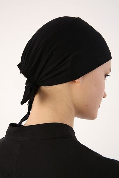 ALLDAY Black Lycra Stitched Bonnet