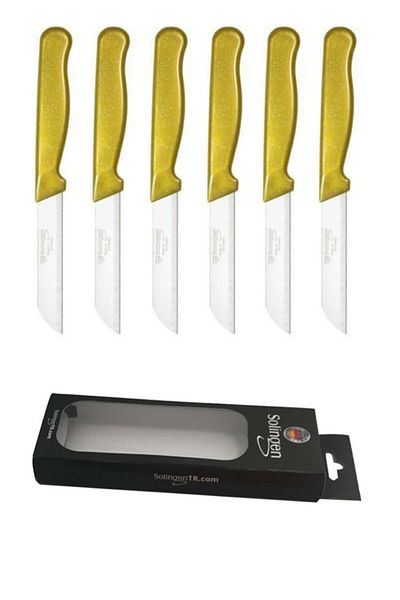 HerkeseUygun Solingen 6-Piece Serrated Fruit and Vegetable Knife