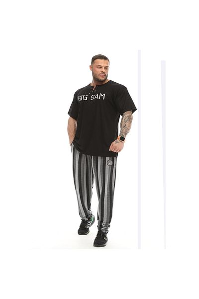 Big Sam Oversize Lace-up Rag Top Sports T-shirt 333