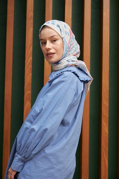 befashop Βαμβακερό κασκόλ - Ipekhan Sıla Pattern - Bfıhpe1071-09