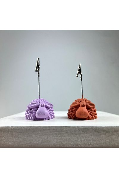 oasis decoration Lamb Note Holder Set of 2 (lilac - Terracota)